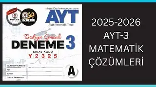 2026 OCAK ÖZDEBİR AYT 3 MATEMATİK ÇÖZÜMLERİ(1-30)