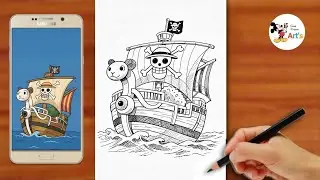 How To Draw Thousand Sunny From One Piece  || One Piece Drawing step by step 