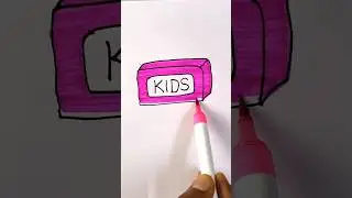 Simple easy Brick 🧱 drawing for kids #shorts #ytshorts #shortvideo #drawing #art #kidsart
