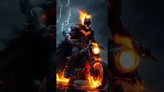 Ghost Rider + Batman 😳 so cool #aifusion #aivideo #trending #marvel #dc
