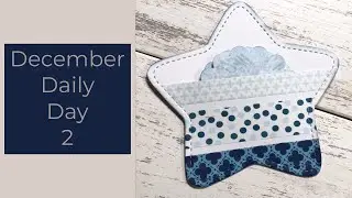 December Daily Day 2 Star Journal Cards and Pockets Winter themed Journal Ephemera #dephemerember