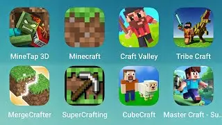 MineTap 3D, Minecraft, Craft Valley, Tribe Craft, MergeCrafter, SuperCrafting, Cube Craft