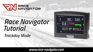 Race Navigator Tutorial &ndash; Trackday Mode