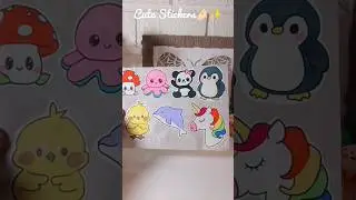 Cute Stickers making🎀🤌🏻#shorts #viralshorts #sticker #diy #handmade #craft #new
