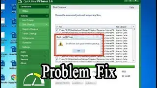 How to fix Insufficient disk space for taking backup in pc tuner || in Hindi