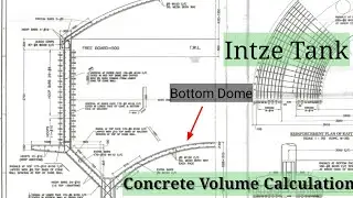 OHT | Bottom Dome concrete Volume Calculation| How to Construct Over Head Tank| Intze tank
