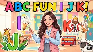 Learn I J K with Miss Rose  Songs, Shapes & Wheels on the Red Bus
