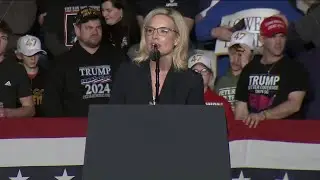 US Rep. Ashley Hinson speaks to Iowans ahead of Trump speech