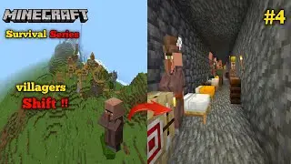 Villagers ko transfer karna sabse muskil kaam 😶 | minecraft Survival series EP-04 | silent storm