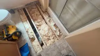 1 minute bathroom subfloor repair. @AccurateHomeRepair 