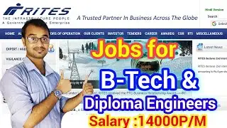 Jobs for Diploma & B-Tech Engineers 💥RITES LIMITED