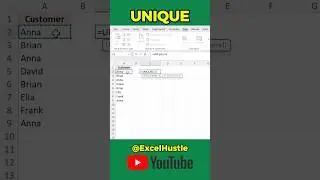 Remove Duplicates &mdash; FAST & EASY. UNIQUE Function Explained 👇 | Excel Hustle
