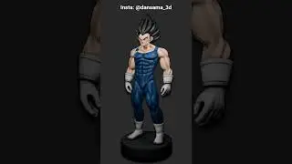 Vegeta 3d Sculpt | DanSama | Dragon Ball Super #blender #3d #dbs #anime