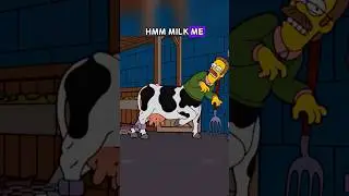 ned Flanders turns into a human cow hybrid #thesimpsons #simpsons #cartoon
