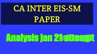 CA#INTER #EIS-SM PAPER ANALYSIS & REVIEW JAN21