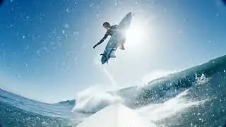 Epic First-Person Surfing with Dolphins on Giant Waves &ndash; ASMR Ocean Adventure