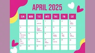 📅 April 2025 Calendar | Holidays & Important Dates! 🌸🗓️ #Calendar2025
