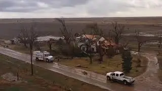Tornado Damage North Of Happy Texas