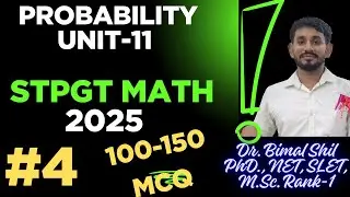 Statistics Part for STPGT Mathematics || Unit-11, Probability ||