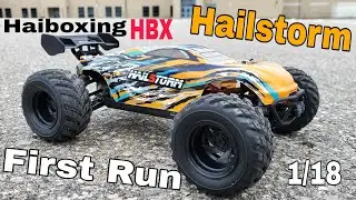 First Run - Haiboxing HBX Hailstorm!! (1:18 Scale Truggy)