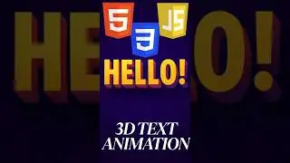 😎 Creat cool 3d text animation using html css 🤘🏻