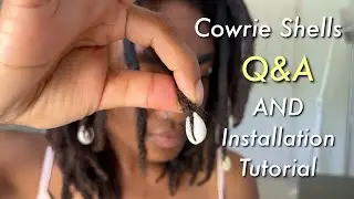 How I Install My Cowrie Shells/ Beads On My Thick, Semi Freeform Locs