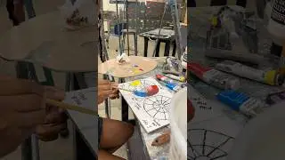 Painting 2 color wheels #art #adiajohnson #painting