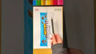 Drawing MR BEAST CHOCOLATE with $300 😱 #feastables #mrbeast #drawing #chocolate #art #mrbeastshorts