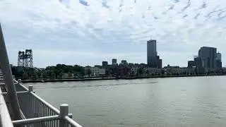 View on Rotterdam from Willem bridge, The Netherlands