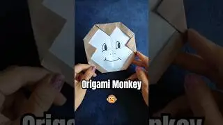 Easy Origami Monkey Face Step By Step #origami #monkey #art #diy #craft