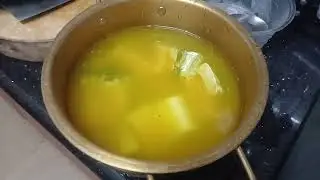 Fish soup curry without oil and chili