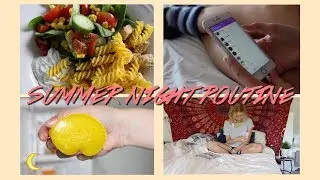 SUMMER NIGHT ROUTINE 2017 ♡ COOKING HEALTHY VEGETARIAN MEAL / REBECCA ELLIE