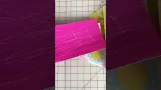 Sewing Hack! Fold your chalk paper wrong sides together & slip inside the wrong sides of the fabric.