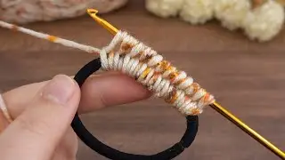wow **!! this is amazing ** easy tunisian crochet hair band model #crochet #knitting #tunisian