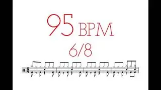 [音樂練習工具] 95 BPM 6/8 節拍器 Metronome Drum Beat 3mins番茄鐘練習法