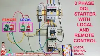 3 phase DOL starter with local and remote control in Tamil and English