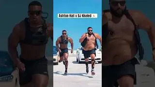 DJ Khaled & Ashton Hall training 💪
