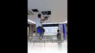 Hidden In-Ceiling Electric Projection Screen ＆ Hidde In-Ceiling Electric Projector Lift