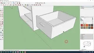 ตู้เสื้อผ้าประตูลิ้นชักเปิด ปิดได้ sketchup