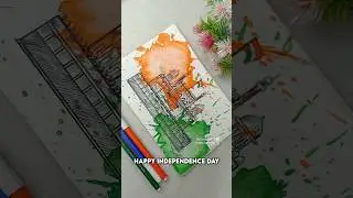 Happy Independence Day 😍🇮🇳 || Red fort drawing #shorts