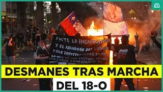 18-O: Manifestaci&oacute;n en Plaza Italia provoca desv&iacute;os de tr&aacute;nsito en el centro de Santiago