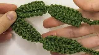 Making knitted leaves together, it's easy | Crochet tutorial