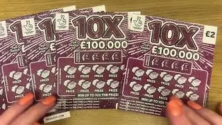 10X &pound;2 Scratch Cards UK National Lottery Purple Scratch Off 🤞 April 2025!