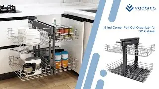 how to install VADANIA Pull Out Blind Corner Kitchen Organizer for 36