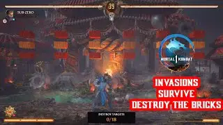 Mortal Kombat 1 - Invasions - Huntress Season - Living Forest - survive - Destroy the bricks
