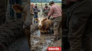 Cow 🐮 animal 🦒 rescue 🛟 #farm #cow #cowvideos #aishorts #shorts #cartoon