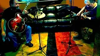 Jack DeSalvo and Dom Minasi recording Julia's Dream at Beanstudio