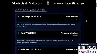 DKDB Update 1/5/26: Lou Pickney's 2026 NFL Mock Draft reveal for Jan. 5, 2026 (MockDraftNFL.com)