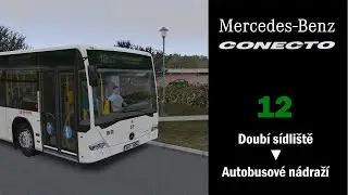 Let's play OMSI2 #047|Fiktivní Ústí - 12 Doubí sídliště-Aut. nádraží|Mercedes-Benz O345 #53