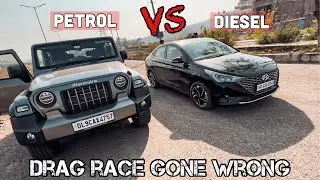 Heavy Driver bngya 😂 THAR vs VERNA - DRAG RACE | YASH